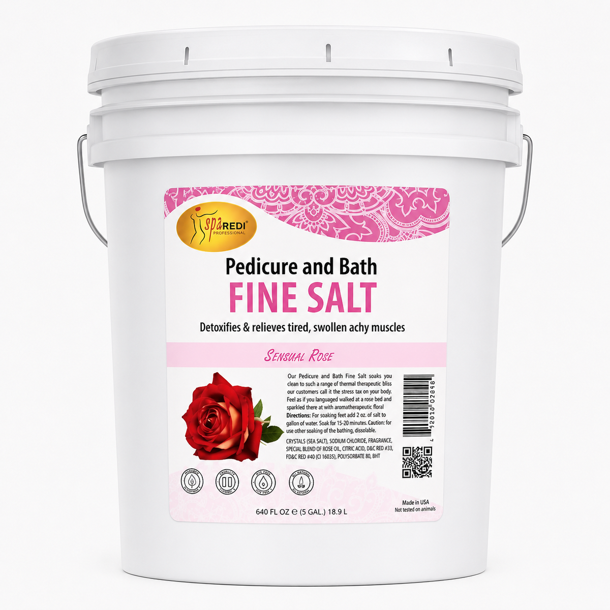 Spa Redi Pedi Bath Fine Salt – 1 Gallon & 5 Gallon – Choose Your Fragrance & Size