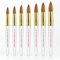 Elle Clear Acrylic Brush – Pure Kolinsky | Choose Your Size