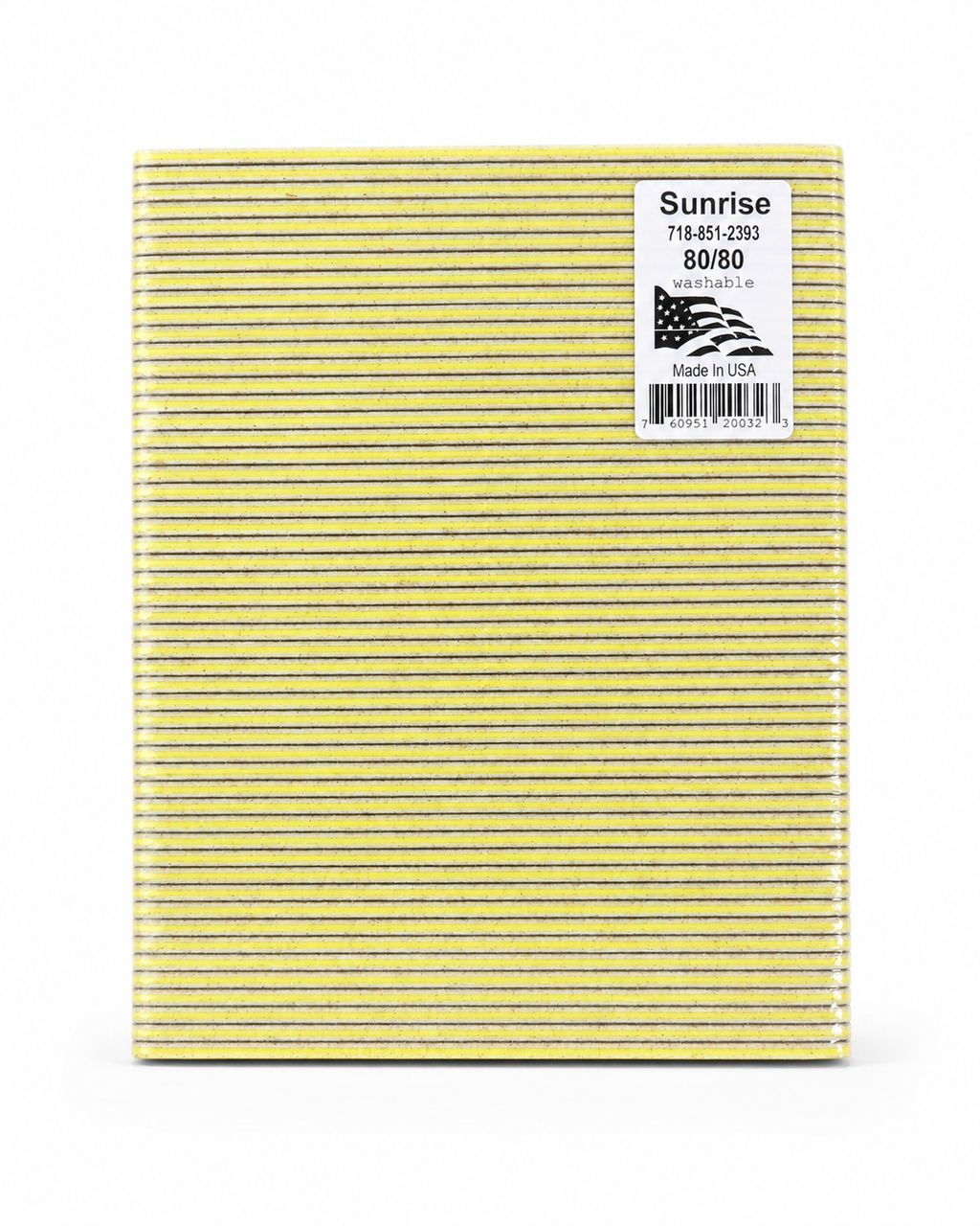 Sunrise Professional Nail File – 80/80, 100/100 & 180/180 Grit | Made in USA