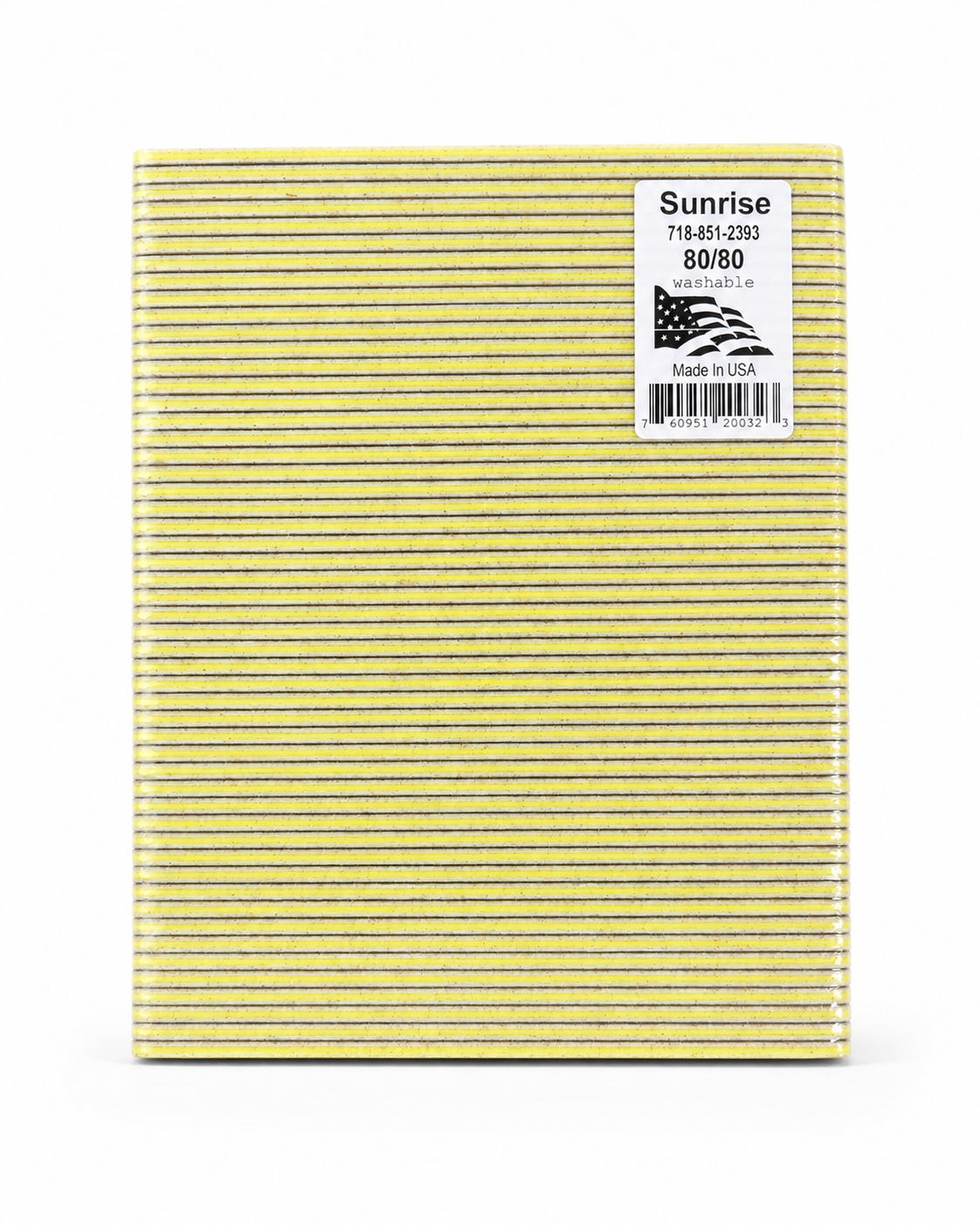 Sunrise Professional Nail File – 80/80, 100/100 & 180/180 Grit | Made in USA