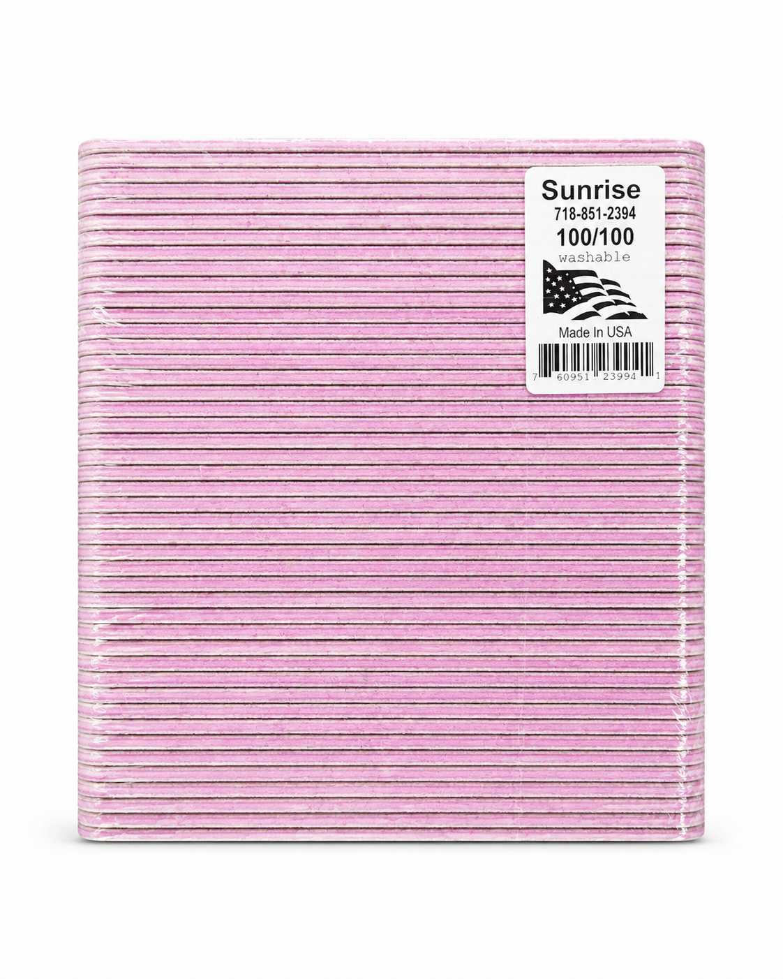 Sunrise Professional Nail File – 80/80, 100/100 & 180/180 Grit | Made in USA