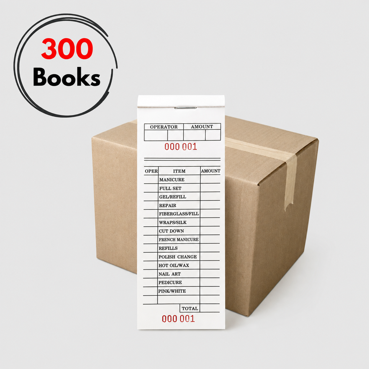 Nail Salon Ticket Book – 10, 100 & 300 Books