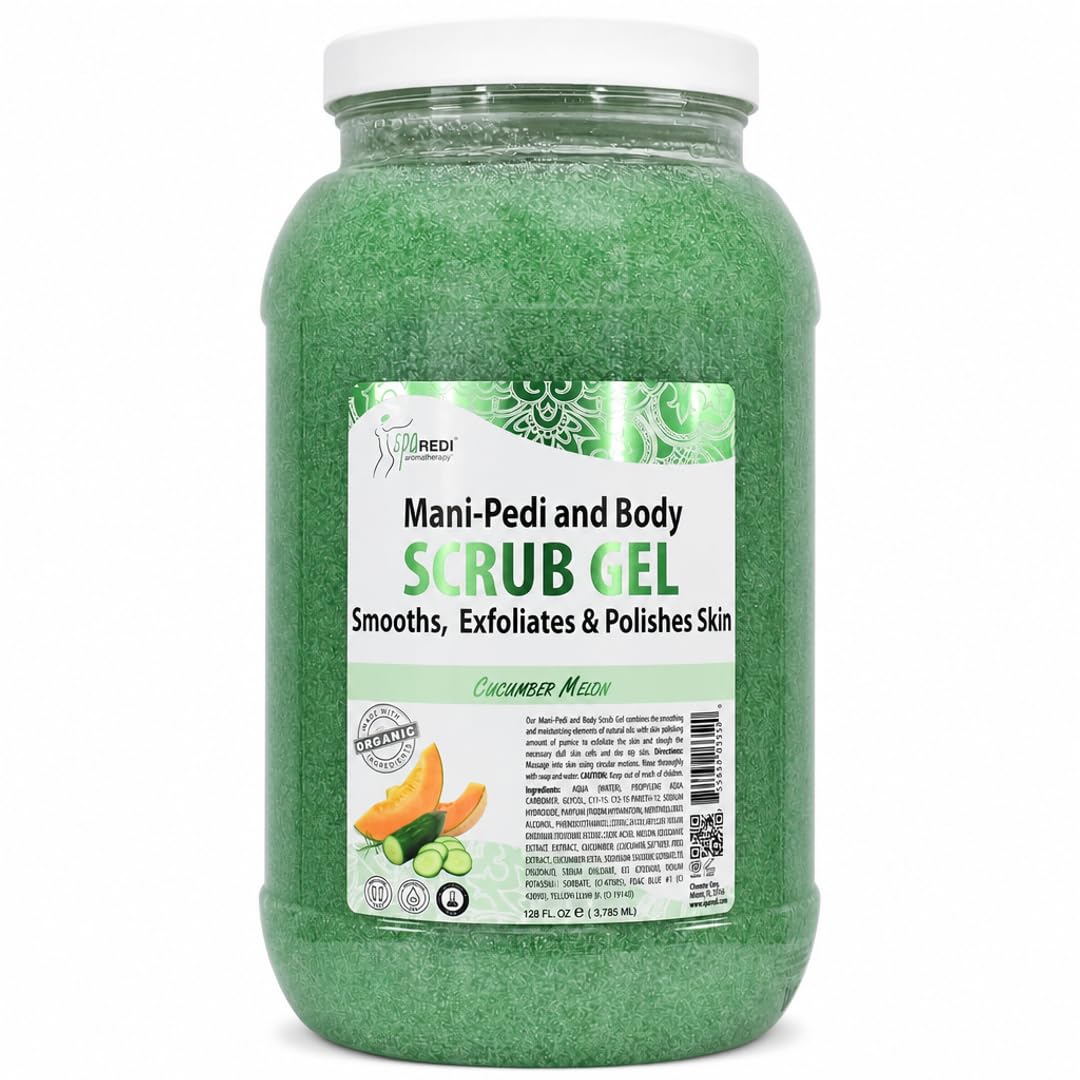 Spa Redi Mani-Pedi & Body Scrub Gel – 1 Gallon & 5 Gallon – Choose Your Fragrance & Size