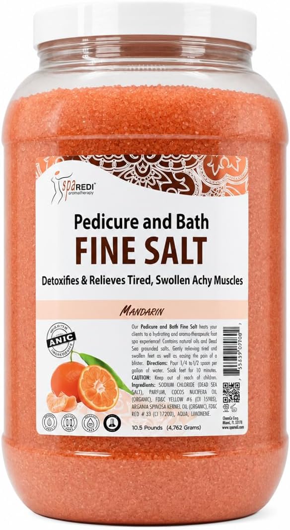 Spa Redi Pedi Bath Fine Salt – 1 Gallon & 5 Gallon – Choose Your Fragrance & Size
