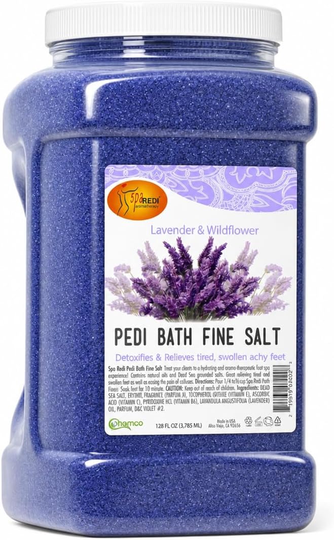 Spa Redi Pedi Bath Fine Salt – 1 Gallon & 5 Gallon – Choose Your Fragrance & Size