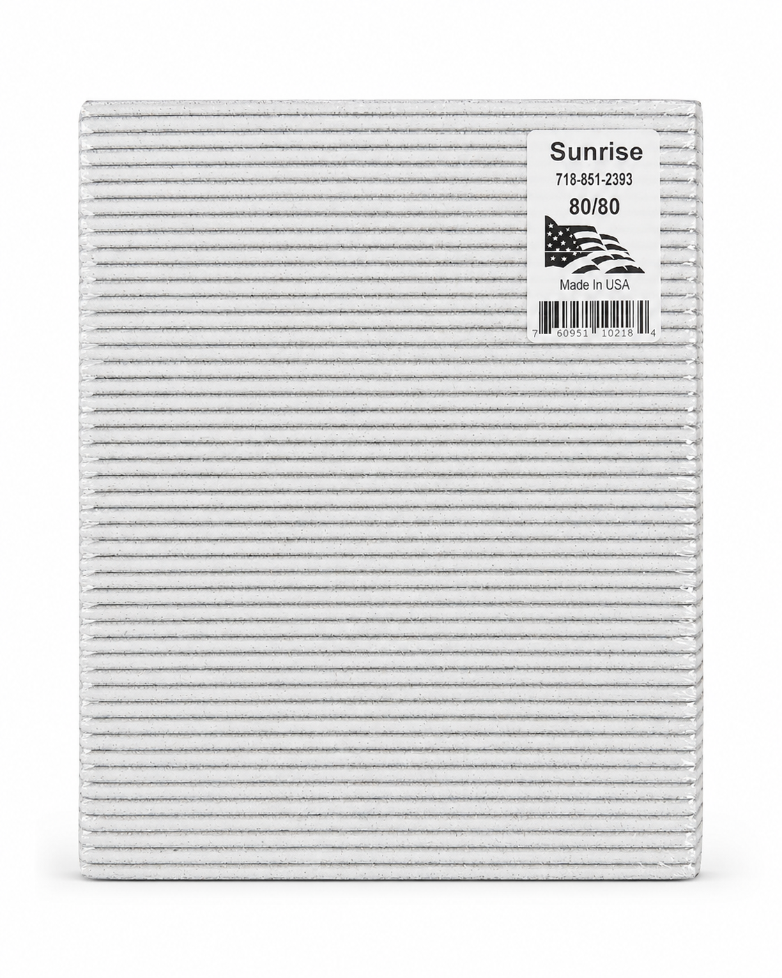Sunrise Professional Nail File – 80/80, 100/100 & 180/180 Grit | Made in USA
