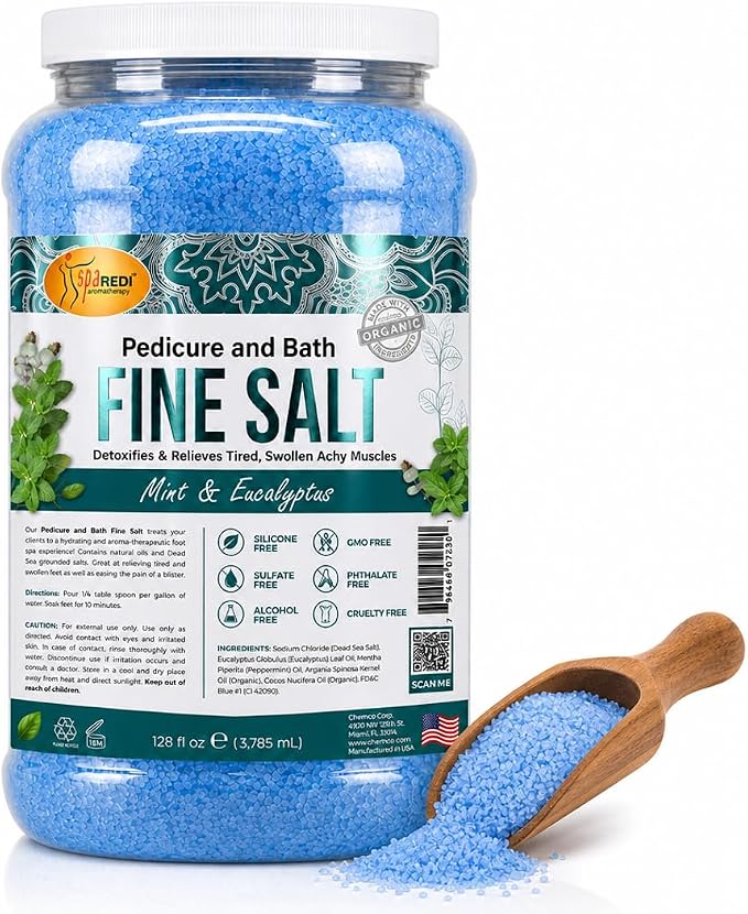 Spa Redi Pedi Bath Fine Salt – 1 Gallon & 5 Gallon – Choose Your Fragrance & Size
