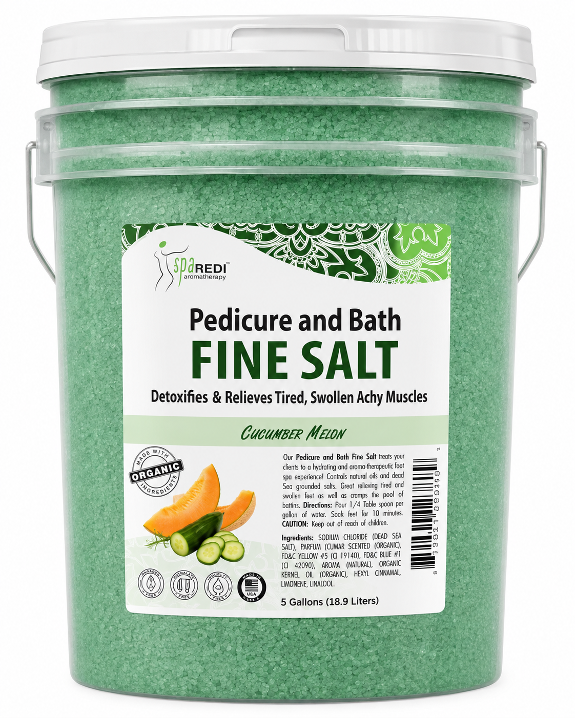 Spa Redi Pedi Bath Fine Salt – 1 Gallon & 5 Gallon – Choose Your Fragrance & Size