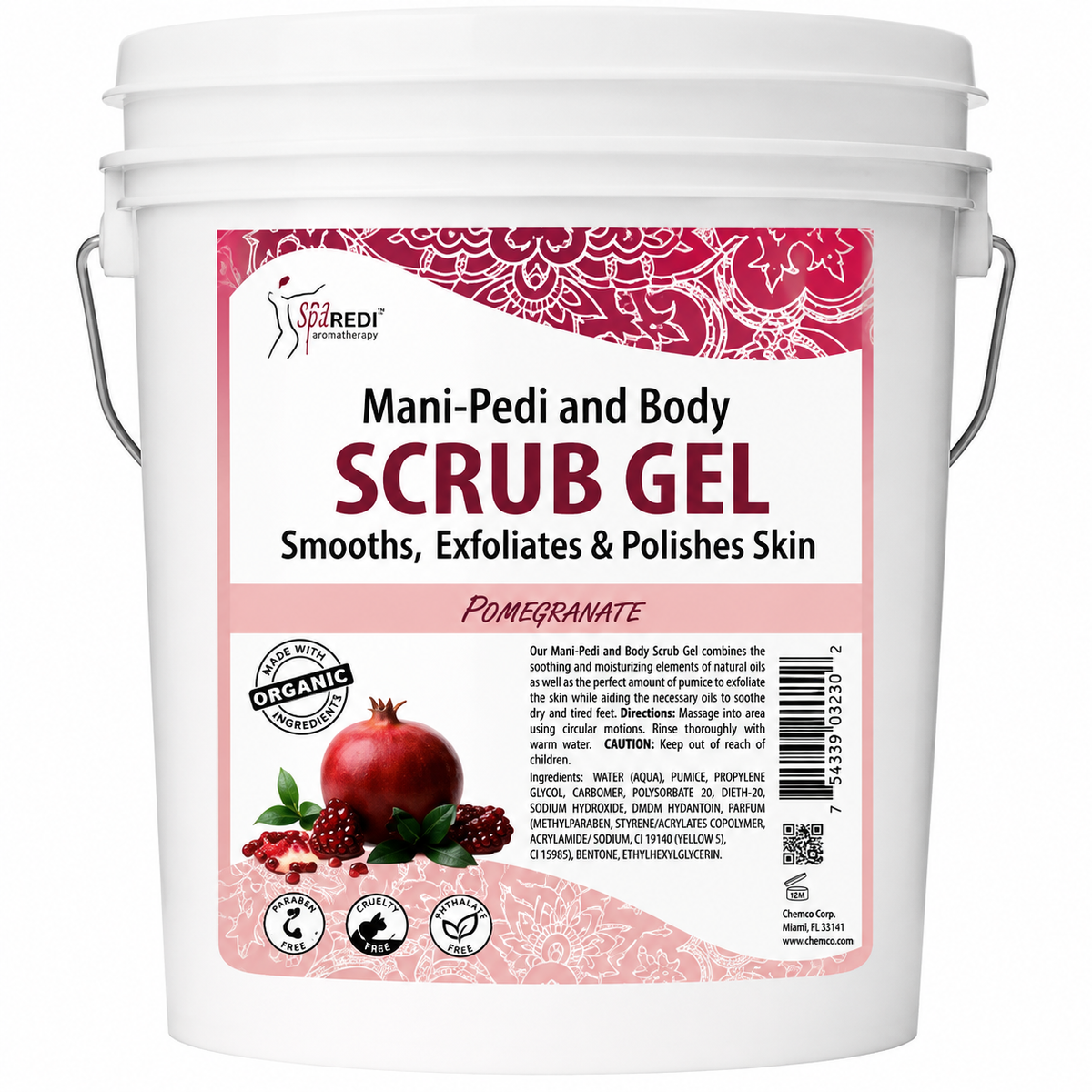 Spa Redi Mani-Pedi & Body Scrub Gel – 1 Gallon & 5 Gallon – Choose Your Fragrance & Size