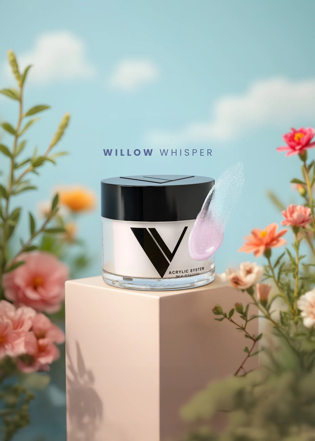 V Beauty Pure Acrylic Cover Powder – 1.5 oz | Choose Your Shade