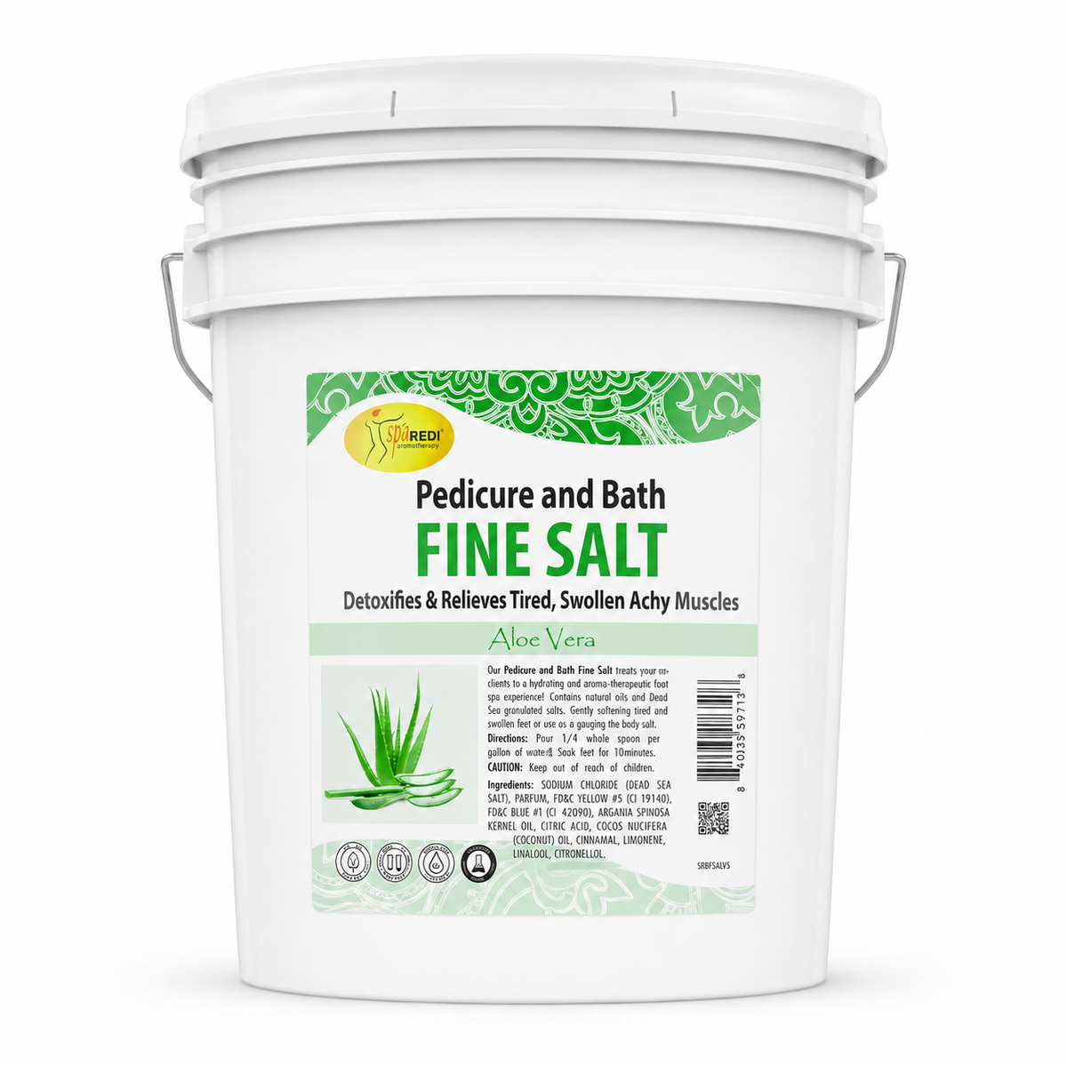 Spa Redi Pedi Bath Fine Salt – 1 Gallon & 5 Gallon – Choose Your Fragrance & Size