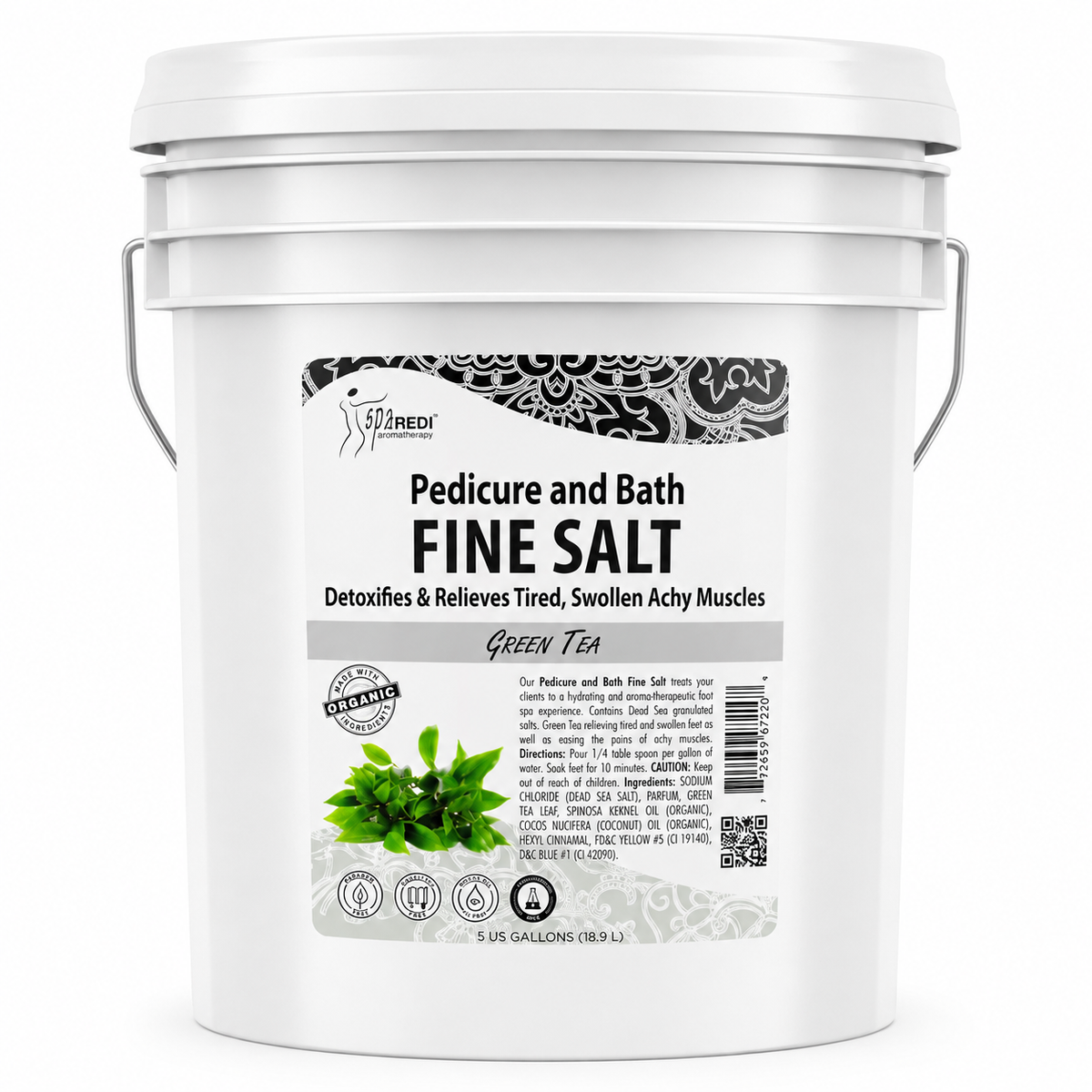 Spa Redi Pedi Bath Fine Salt – 1 Gallon & 5 Gallon – Choose Your Fragrance & Size