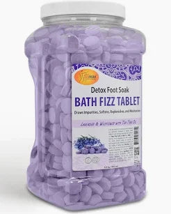 SPA REDI - Detox Foot Soak Fizz Tablets for Pedicure - Foot Bath with Tea Tree Oil, Aromatherapeutic, Draws Impurities, Softens, Replenishes and Moisturizes