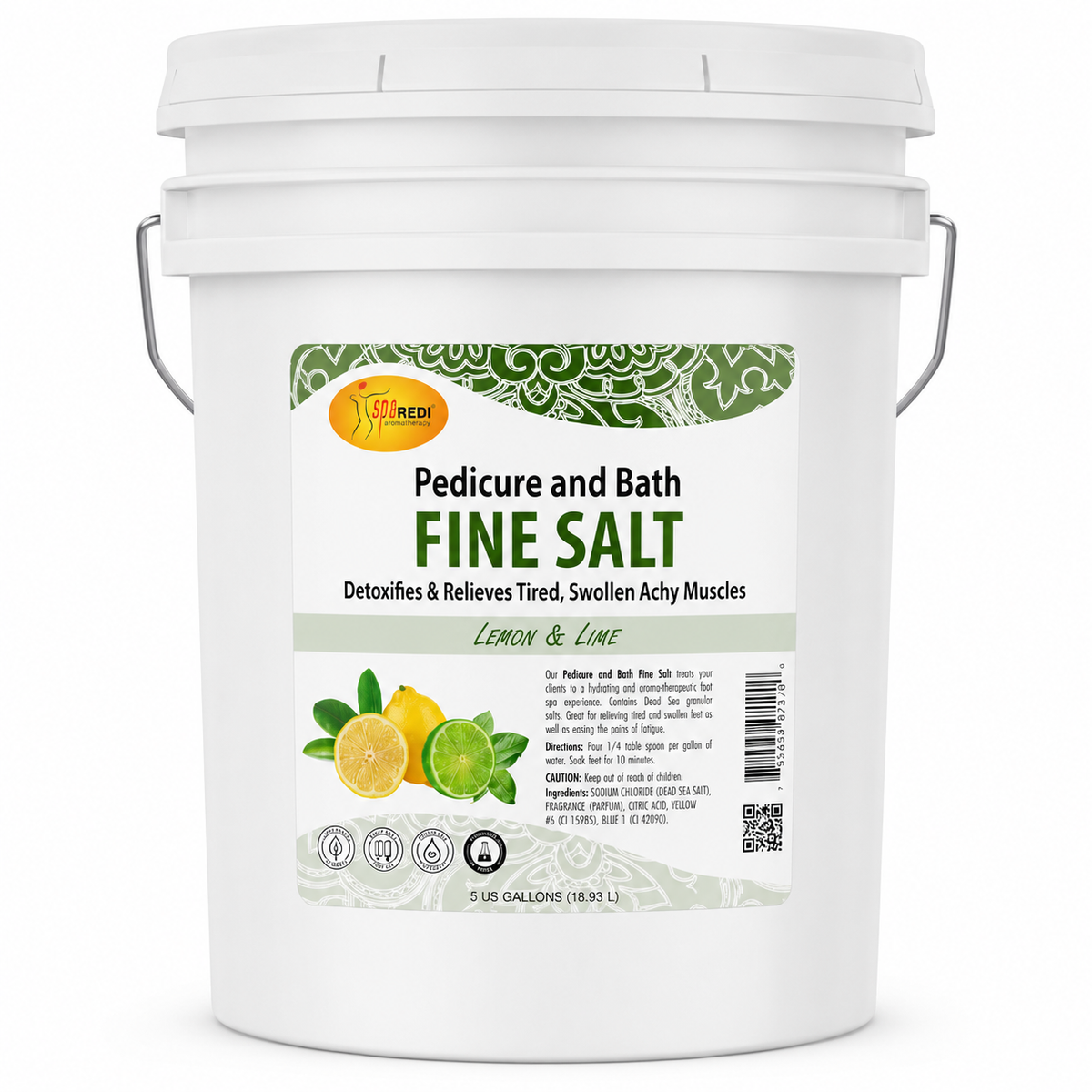 Spa Redi Pedi Bath Fine Salt – 1 Gallon & 5 Gallon – Choose Your Fragrance & Size