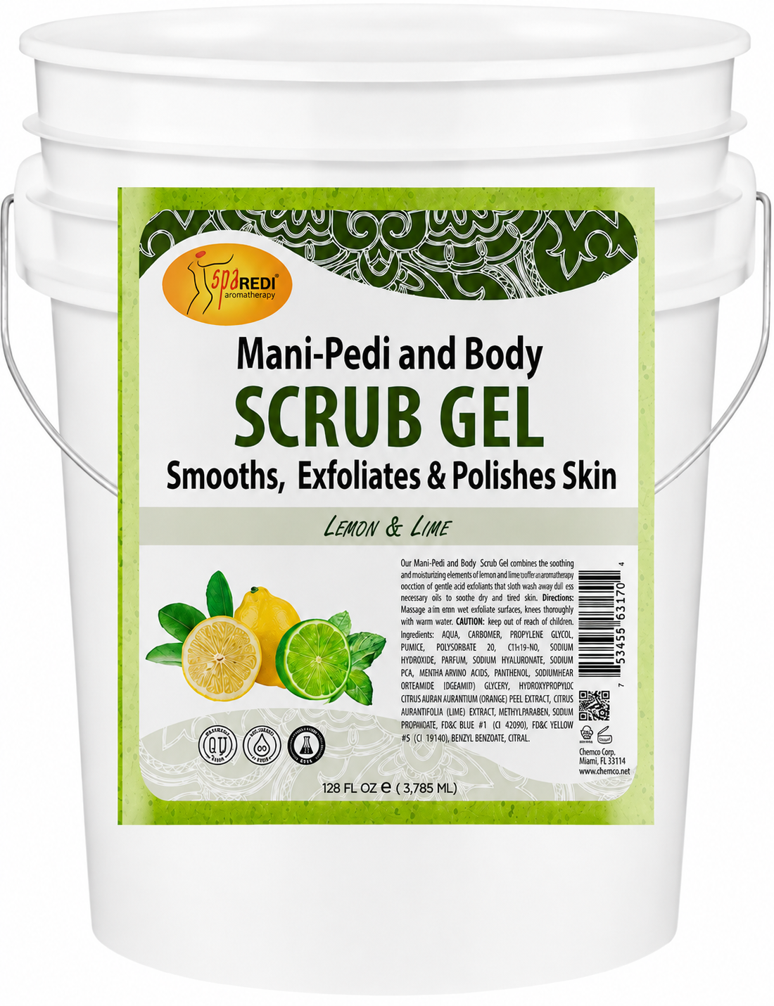 Spa Redi Mani-Pedi & Body Scrub Gel – 1 Gallon & 5 Gallon – Choose Your Fragrance & Size
