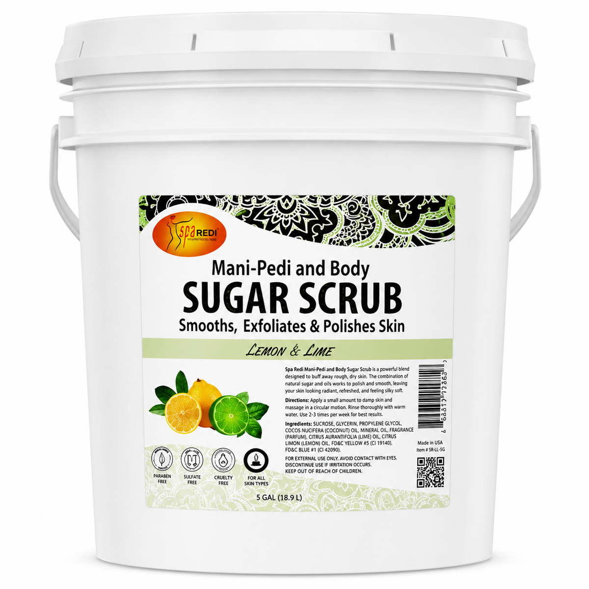 Spa Redi Mani-Pedi & Body Scrub Gel – 1 Gallon & 5 Gallon – Choose Your Fragrance & Size