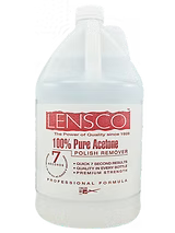 Lensco 100% Pure Acetone – 4 Gallon Case (4 × 1 Gallon / 128 fl oz Each)