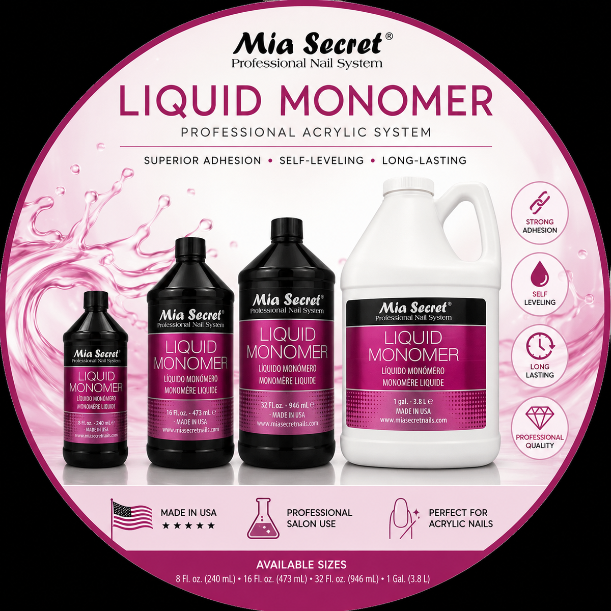 Mia Secret Liquid Monomer – Professional Acrylic Nail Liquid