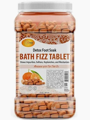 SPA REDI - Detox Foot Soak Fizz Tablets for Pedicure - Foot Bath with Tea Tree Oil, Aromatherapeutic, Draws Impurities, Softens, Replenishes and Moisturizes