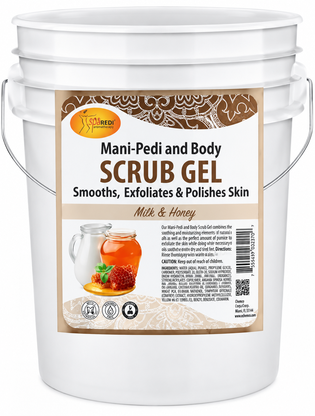 Spa Redi Mani-Pedi & Body Scrub Gel – 1 Gallon & 5 Gallon – Choose Your Fragrance & Size