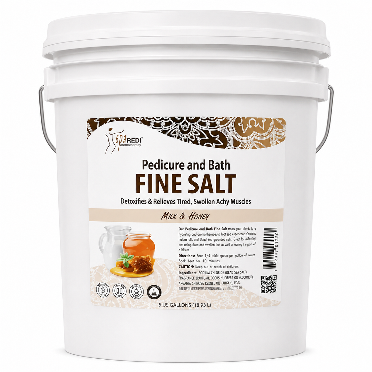 Spa Redi Pedi Bath Fine Salt – 1 Gallon & 5 Gallon – Choose Your Fragrance & Size