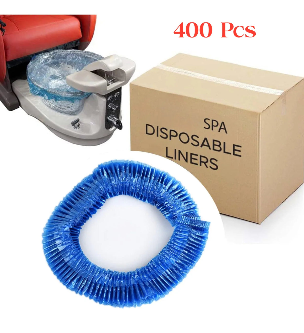 Disposable Pedicure Spa Liners – Clear – 100 & 400 Pcs