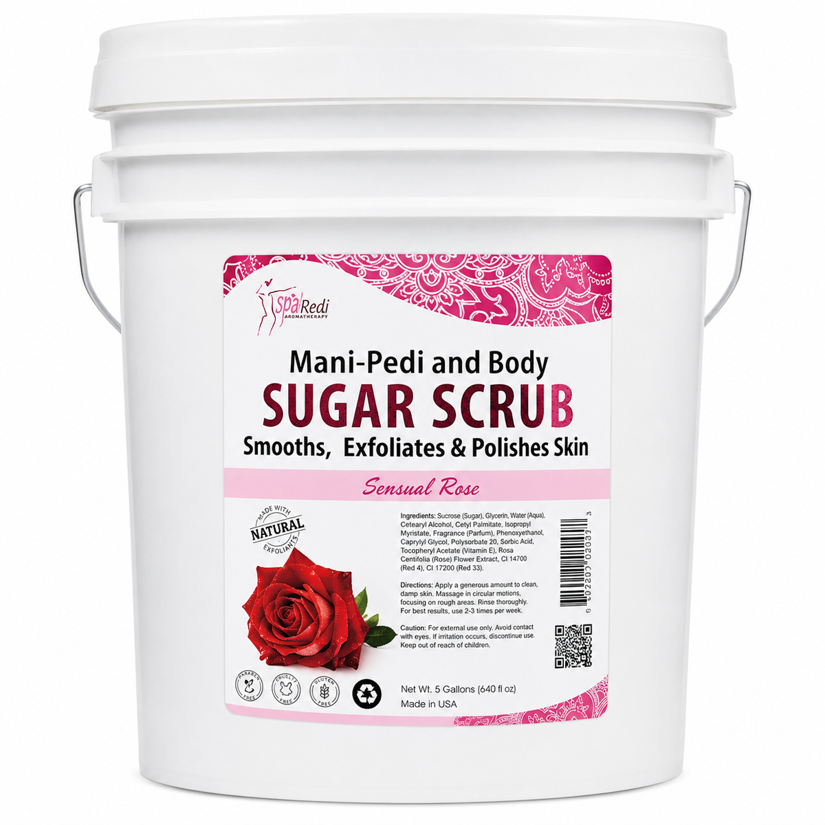Spa Redi Mani-Pedi & Body Scrub Gel – 1 Gallon & 5 Gallon – Choose Your Fragrance & Size