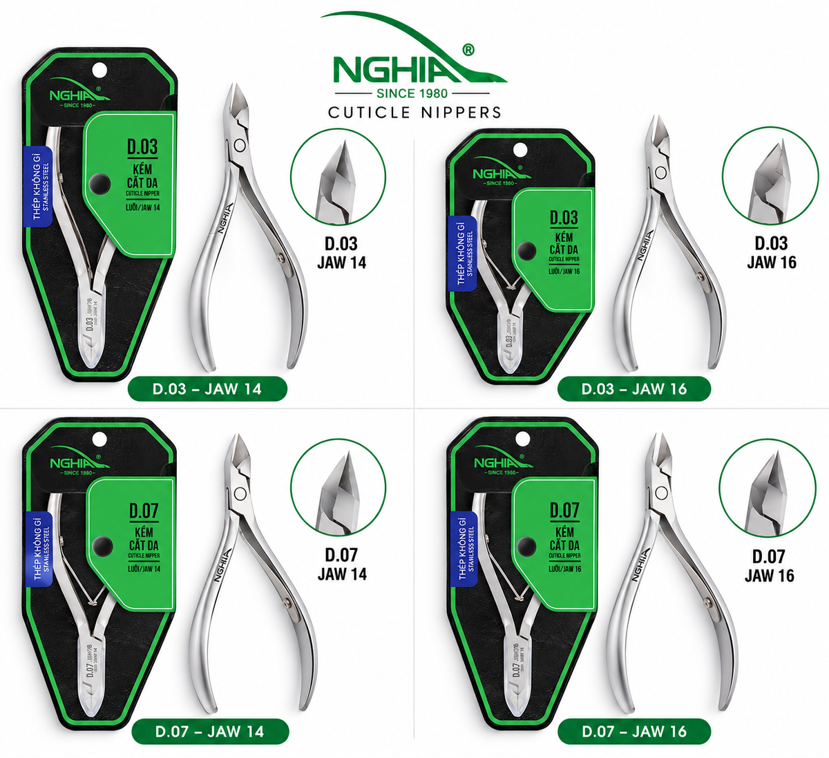 Nghia Professional Nail Tools – Cuticle Nippers – Choose Your Model