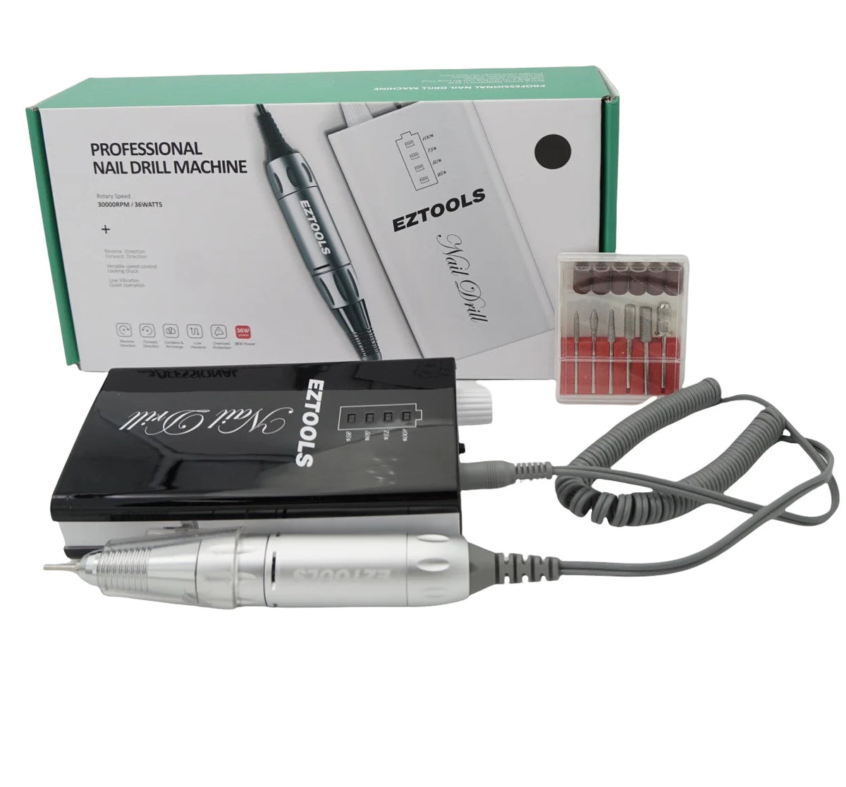 EZTools Cordless Rechargeable Nail Drill – Choose Your Color