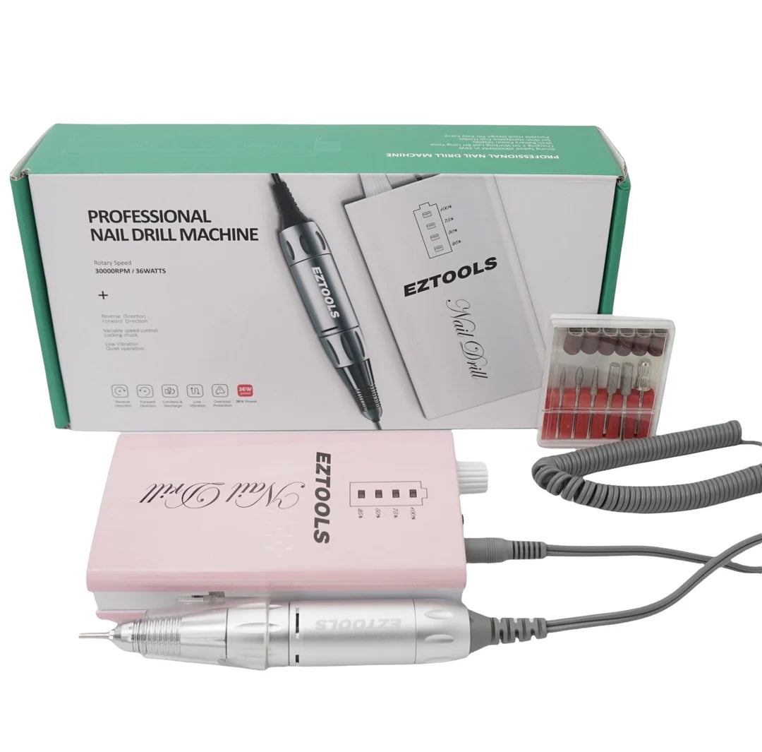 EZTools Cordless Rechargeable Nail Drill – Choose Your Color