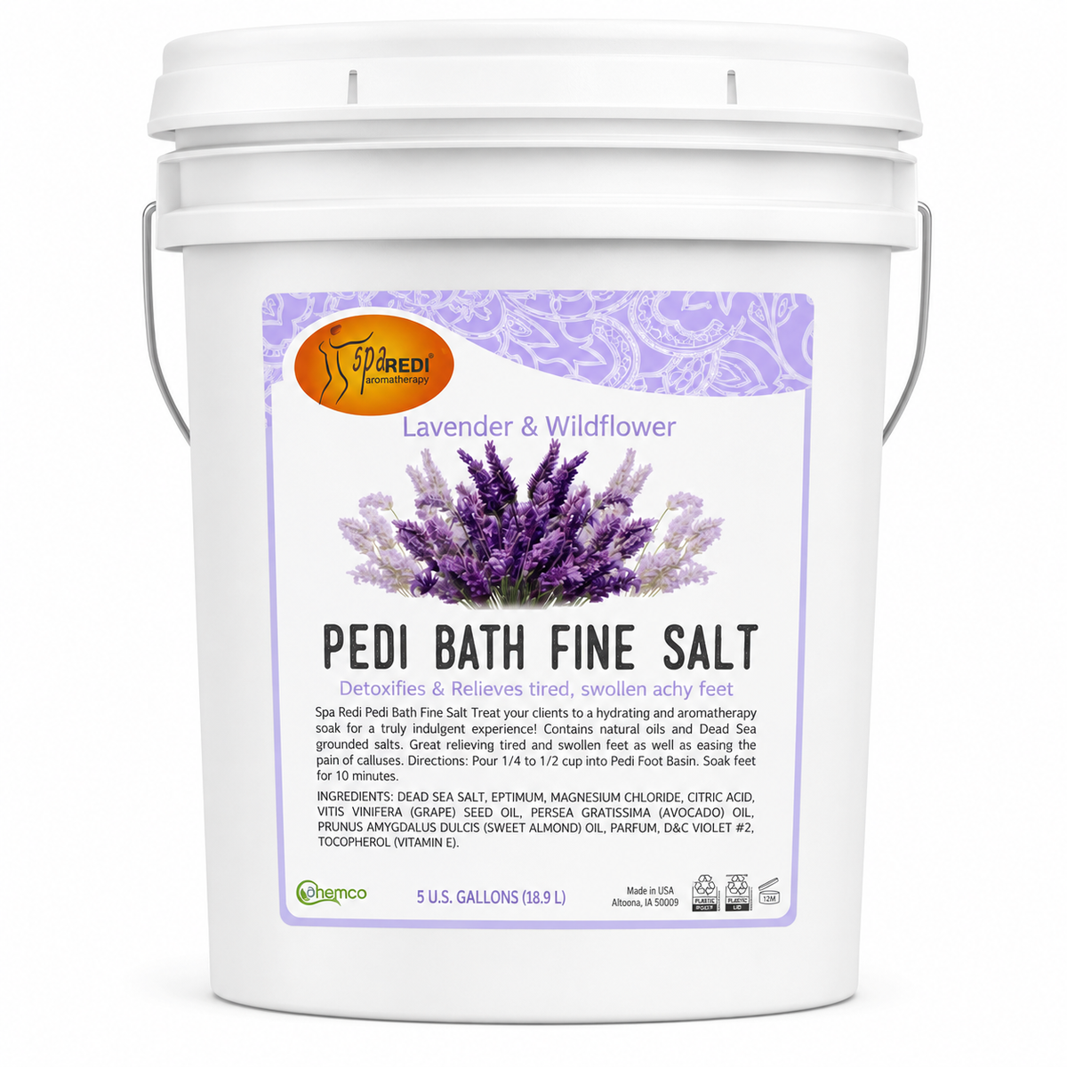 Spa Redi Pedi Bath Fine Salt – 1 Gallon & 5 Gallon – Choose Your Fragrance & Size