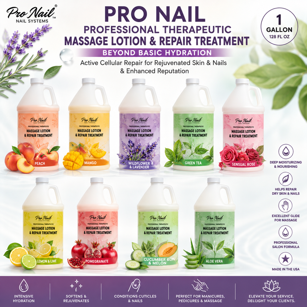 PRO NAIL Professional Therapeutic Massage Lotion & Repair Treatment – Beyond Basic Hydration – Active Cellular Repair for Rejuvenated Skin & Nails & Enhanced Reputation