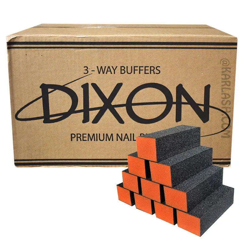 Dixon Professional 3-Way Nail Buffers – Bulk Case & Mixed Packs
