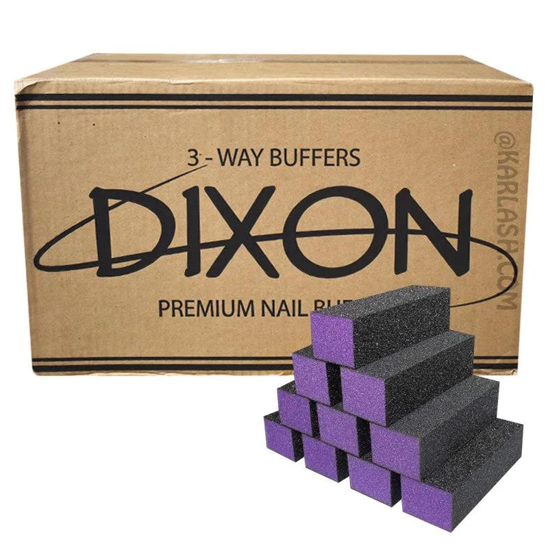 Dixon Professional 3-Way Nail Buffers – Bulk Case & Mixed Packs