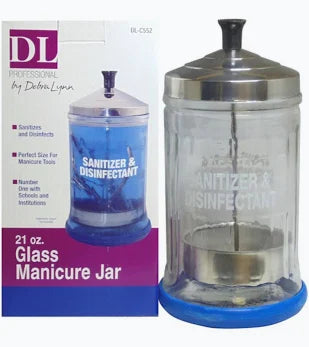DL Professional Glass Manicure Jar 21 Oz