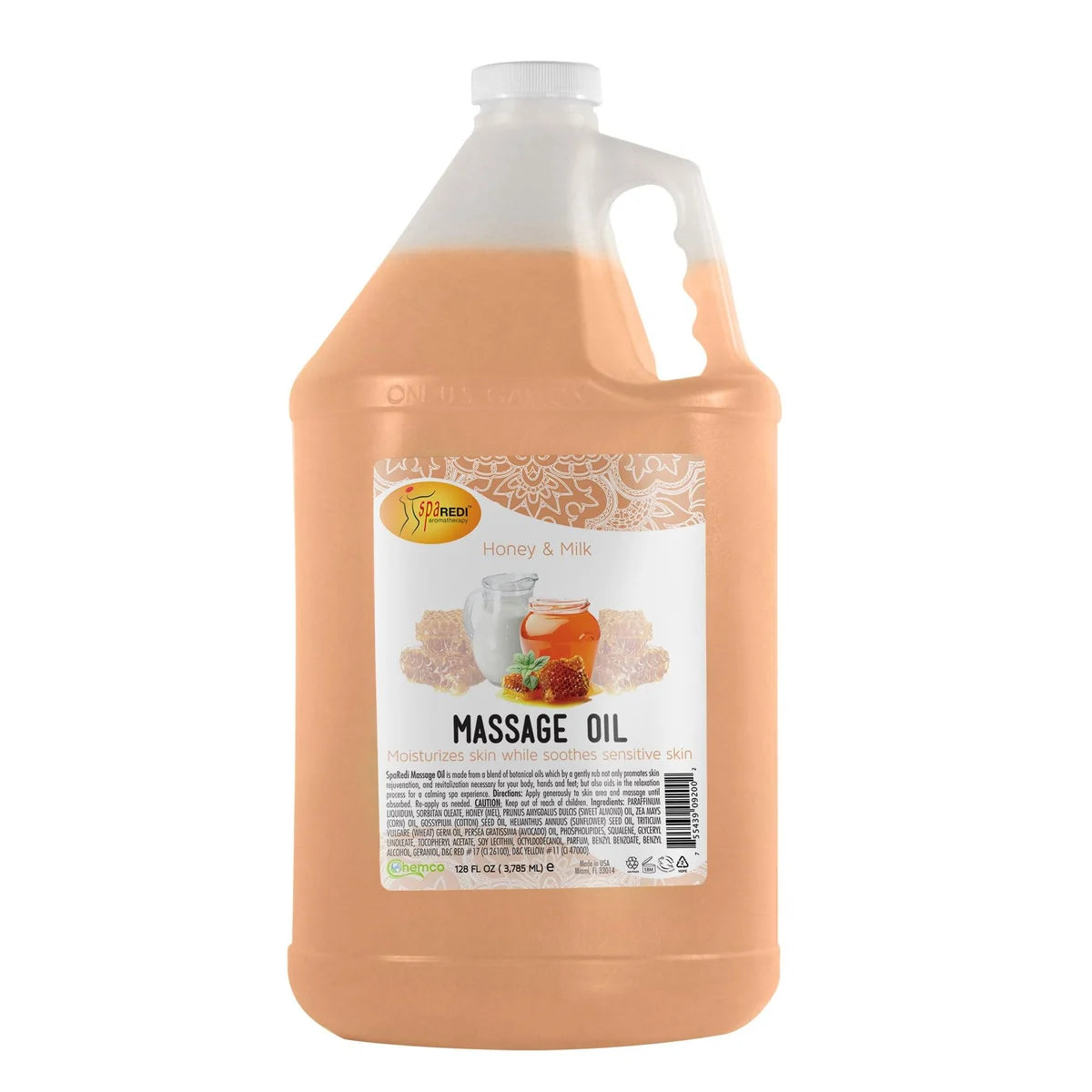 Spa Redi Mani, Pedi & Body Massage Oil – 1 Gallon (128 fl oz / 3.78 L)