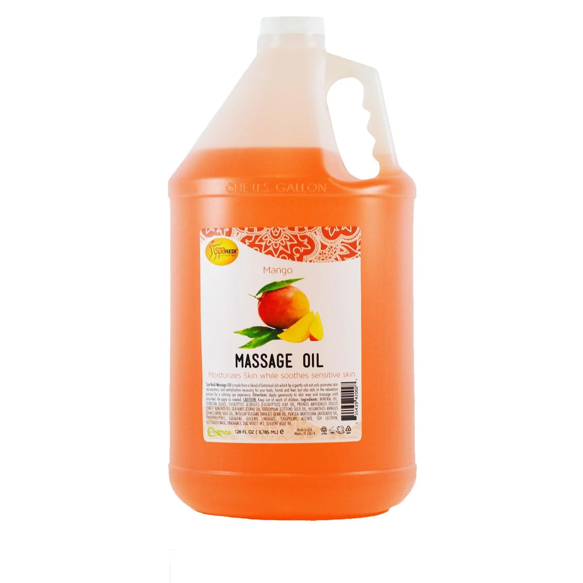 Spa Redi Mani, Pedi & Body Massage Oil – 1 Gallon (128 fl oz / 3.78 L)