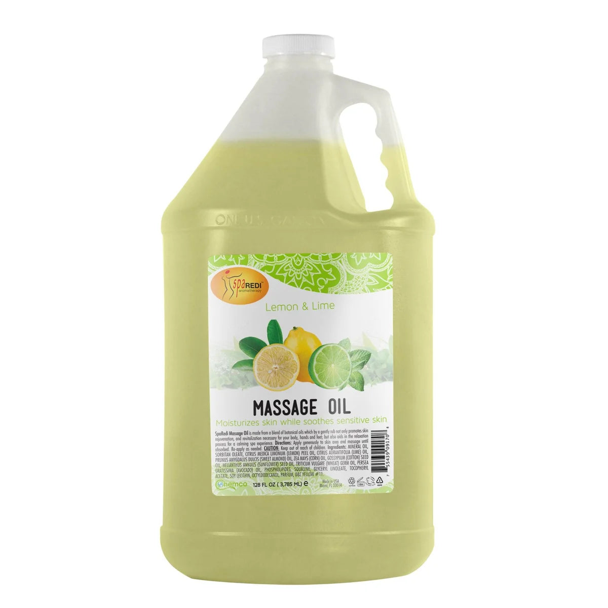 Spa Redi Mani, Pedi & Body Massage Oil – 1 Gallon (128 fl oz / 3.78 L)