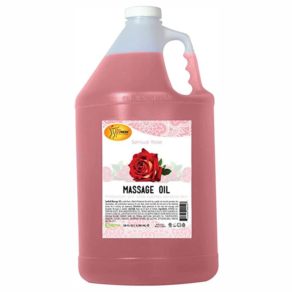 Spa Redi Mani, Pedi & Body Massage Oil – 1 Gallon (128 fl oz / 3.78 L)