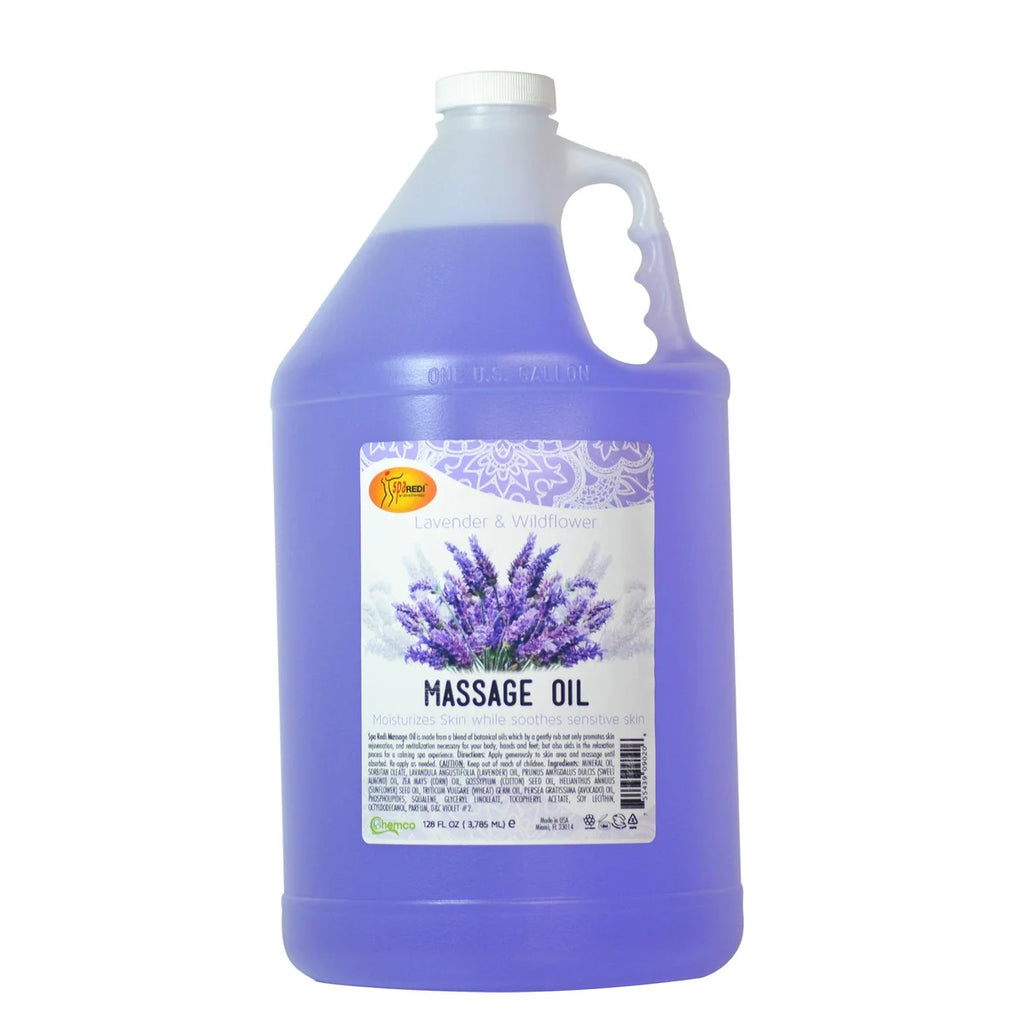 Spa Redi Mani, Pedi & Body Massage Oil – 1 Gallon (128 fl oz / 3.78 L)
