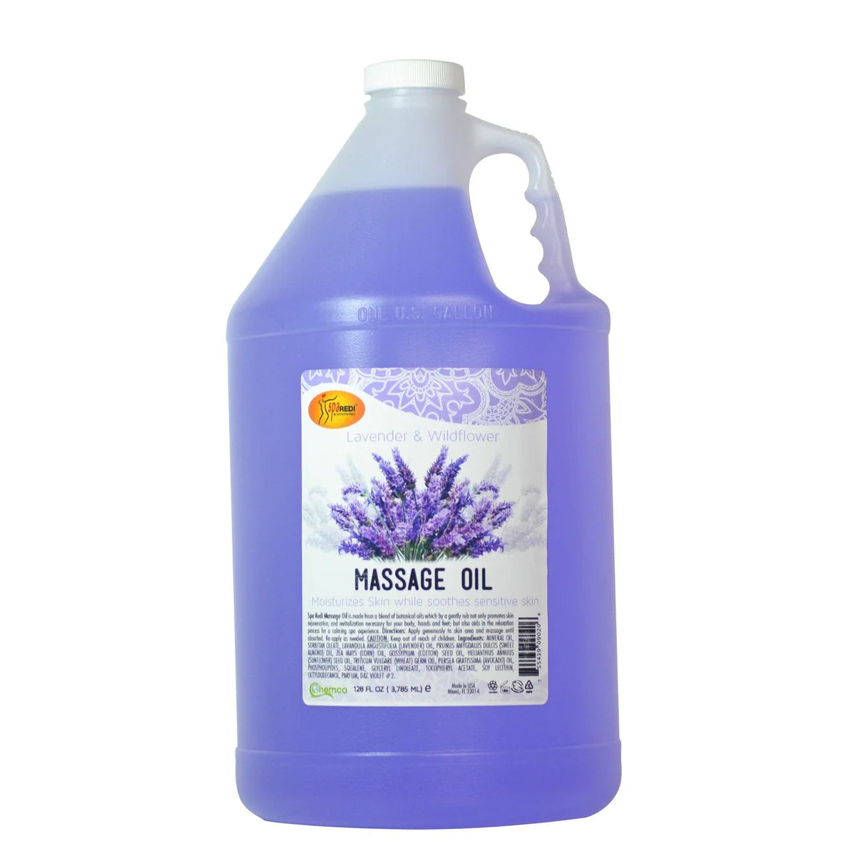 Spa Redi Mani, Pedi & Body Massage Oil – 1 Gallon (128 fl oz / 3.78 L)